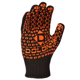 Робочі рукавички робочі DOLONI 10315 ДКГ чорний червоний малюнок